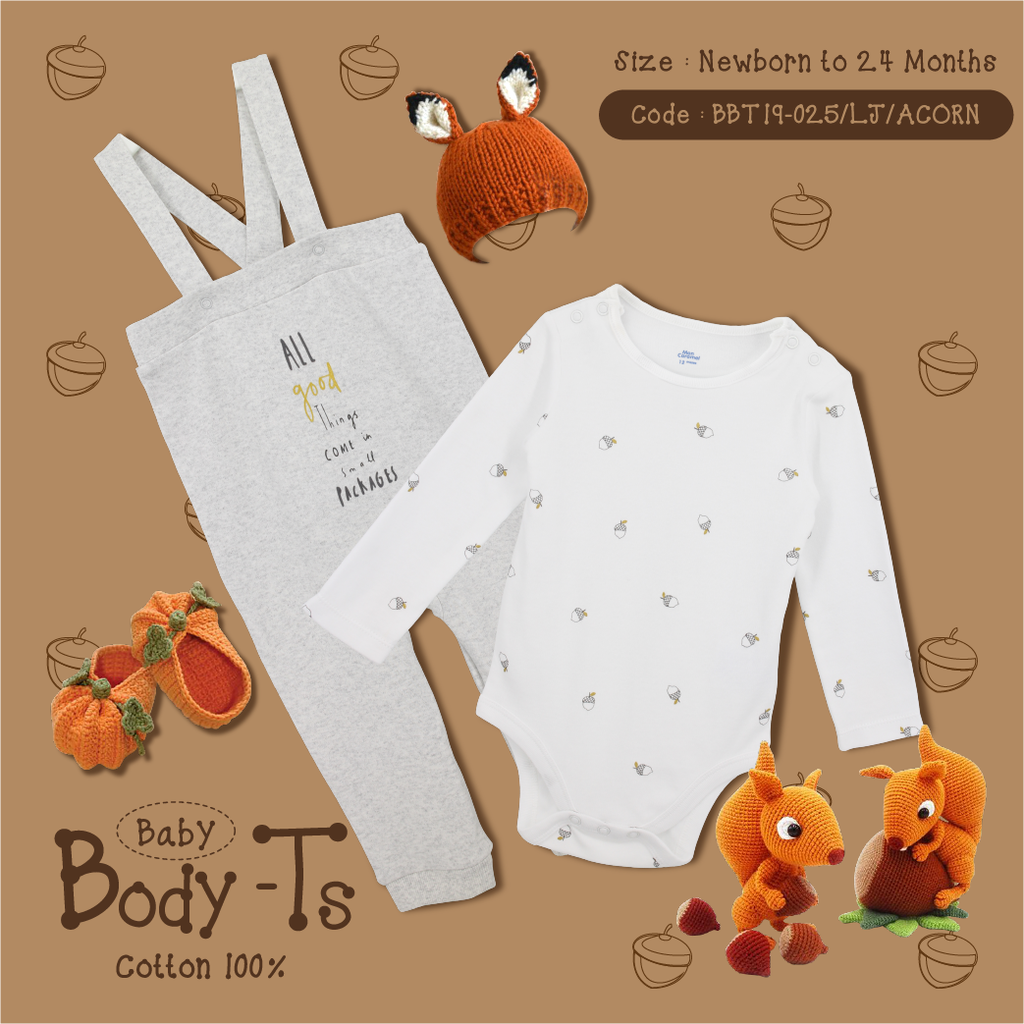 Baby Body-T's (Long Sleeve/Jumpsuit/Set-Acorn)-025