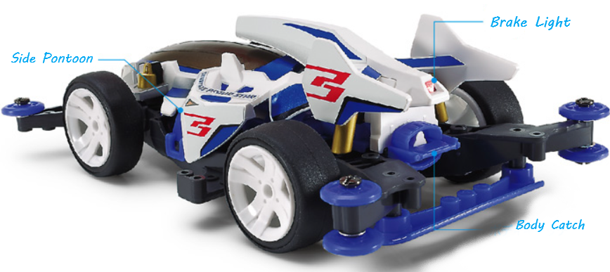 Mini4WD-Jr Shooting Proud Star (Ultra-Efficient MA Chassis) #18641