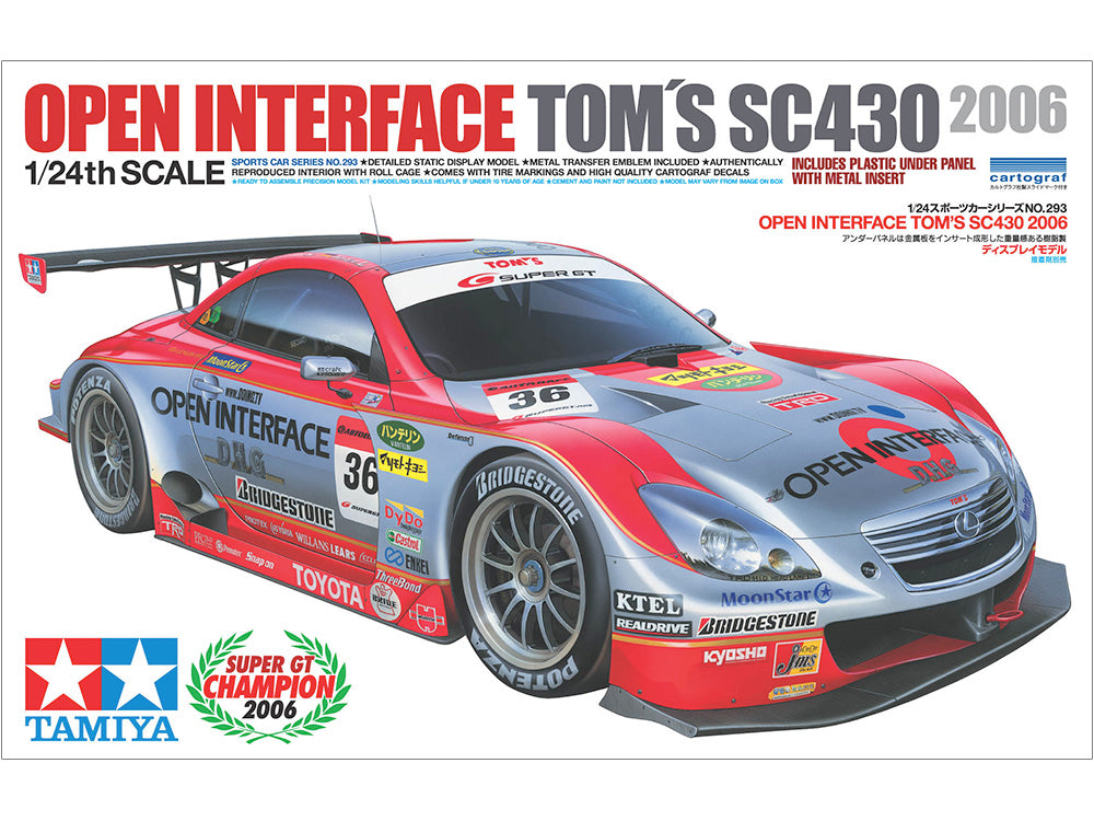 24293-Cars-1/24 Open Interface TOM'S SC430 Year 2006