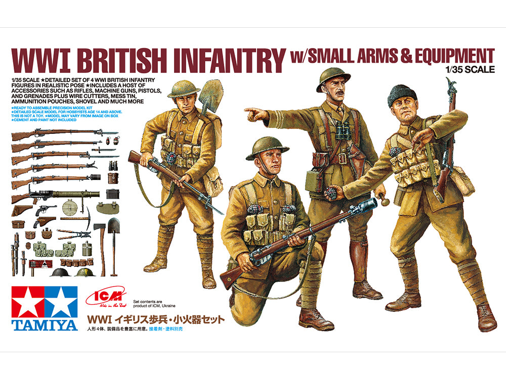 32409-Tanks-1/35 WWI British Infantry w/Small Arms & Equipment