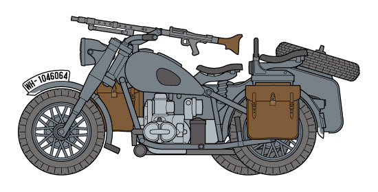 32578-Tanks-1/48 German Motorcycle & Sidecar