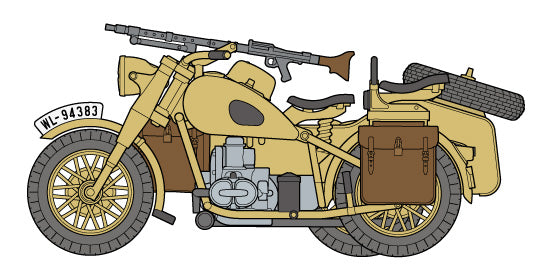 32578-Tanks-1/48 German Motorcycle & Sidecar