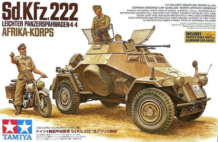 35286-Tanks-1/35 German 4-wheel armored reconnaissance vehicle Sd.Kfz.222 “North African Campaign”