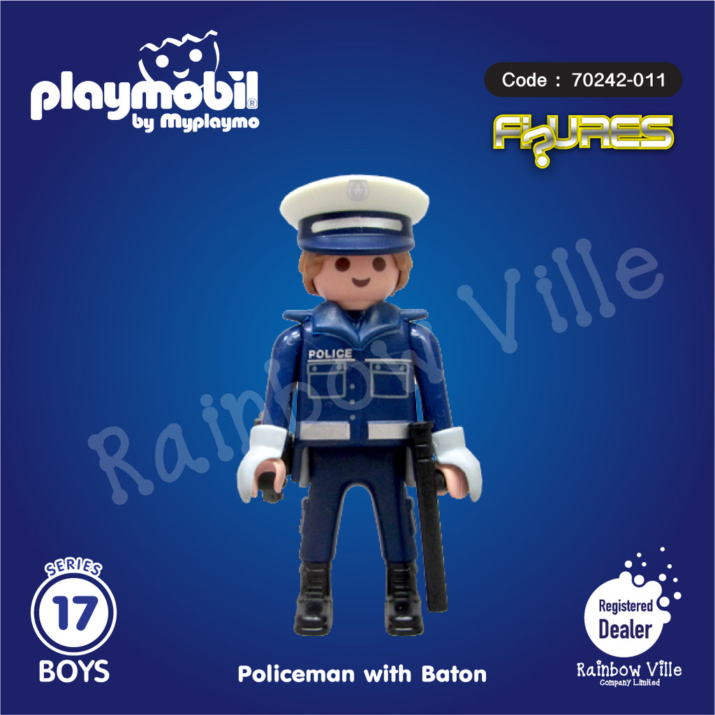 70242-011 Figures Series 17-Boys-Policeman with Baton