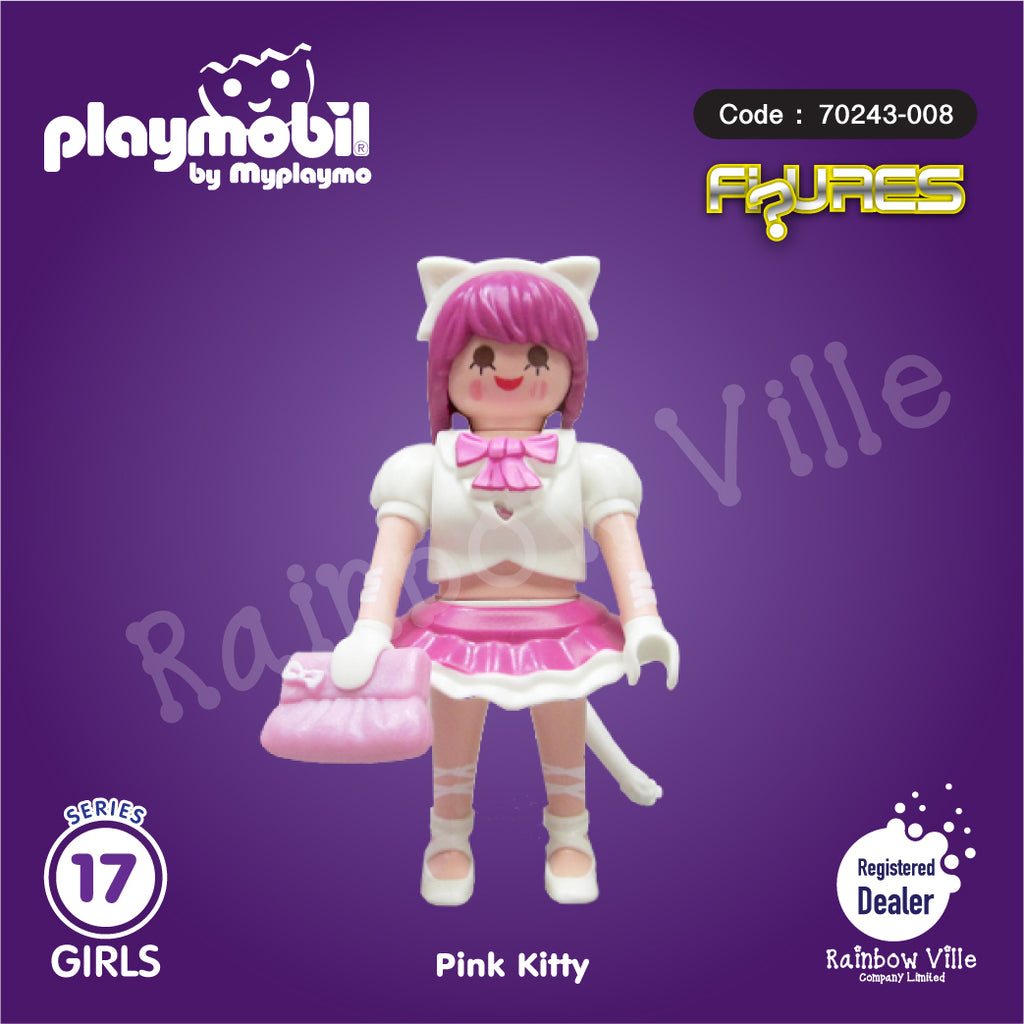 70243-008 Figures Series 17-Girls-Pink Kitty