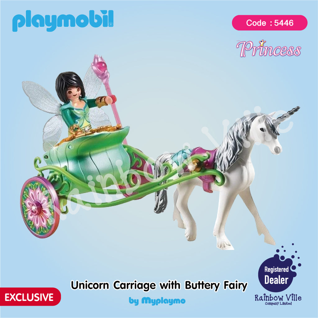 5446-Faires-Fairies Unicorn Carriage with Butterfly Fairy(Exclusive)
