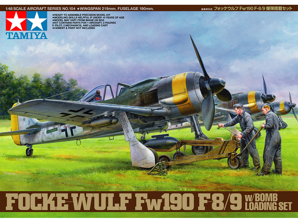 61104-AirCrafts-1/48 Focke-Wulf Fw190 F-8/9 w/Bomb Loading Set