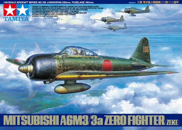 61108-AirCrafts-1/48 Mitsubishi A6M3/3a Zero Fighter (Zeke)