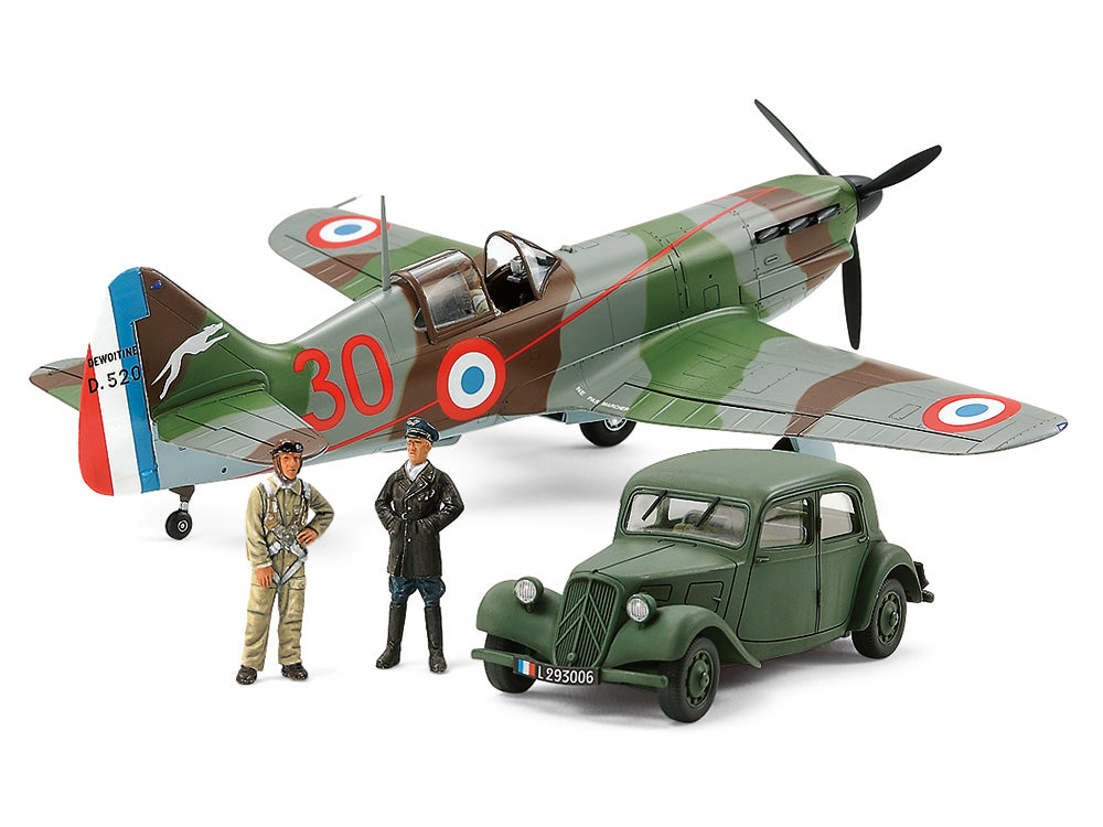 61109-AirCrafts-1/48 Dewoitine D.520 Ace boarding machine (with staff car)