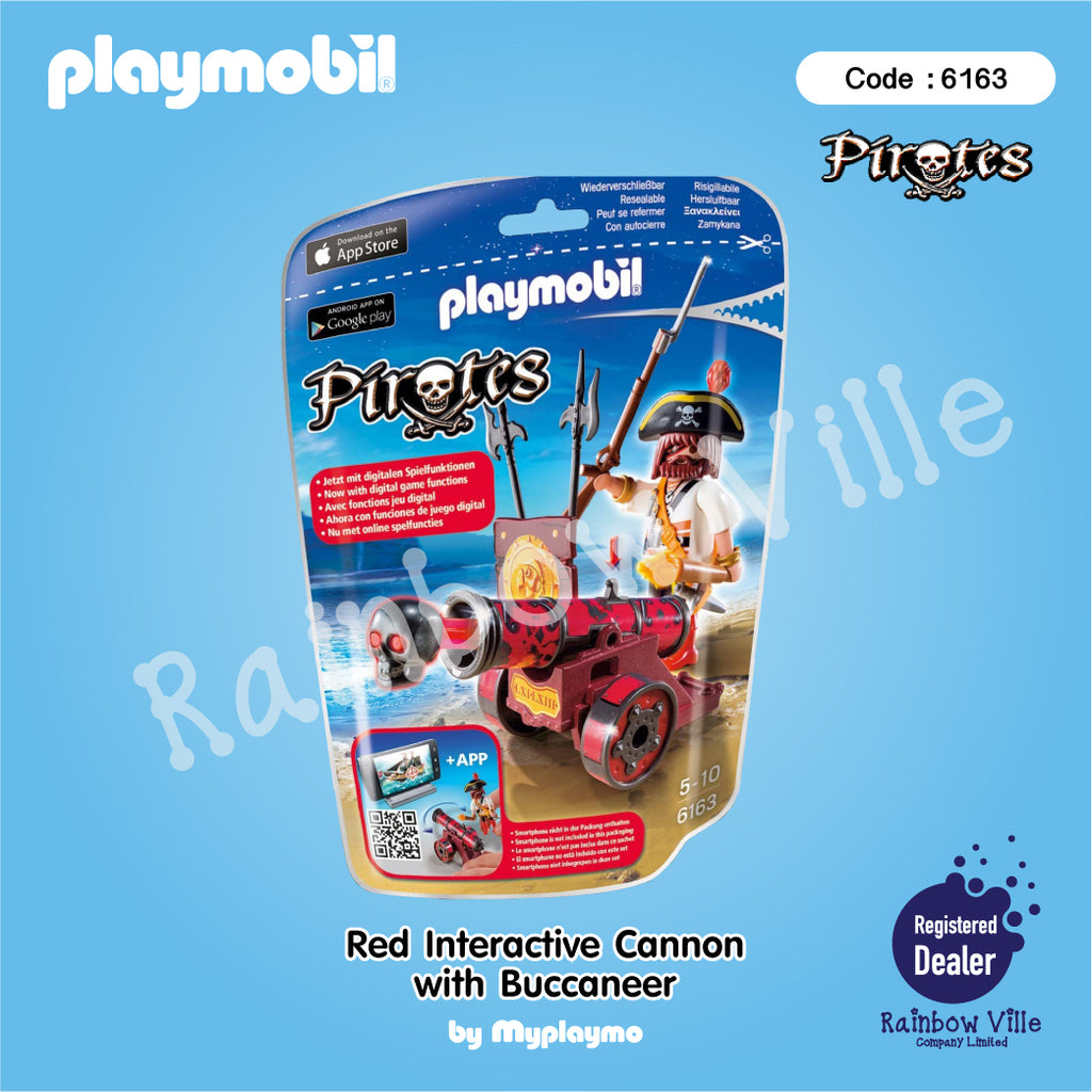 6163-Pirates-Red Interactive Cannon with Buccaneer