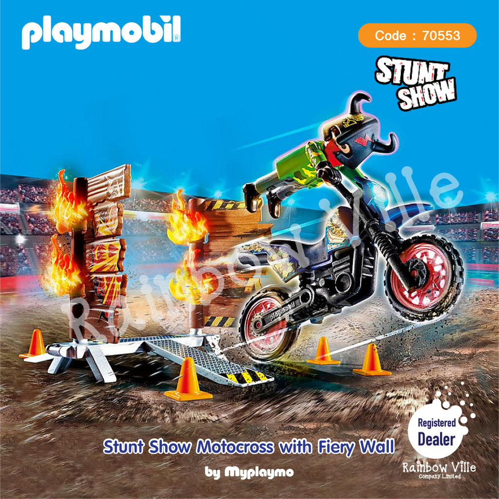 70553-Stuntshow-Stunt Show Motocross with Fiery Wall