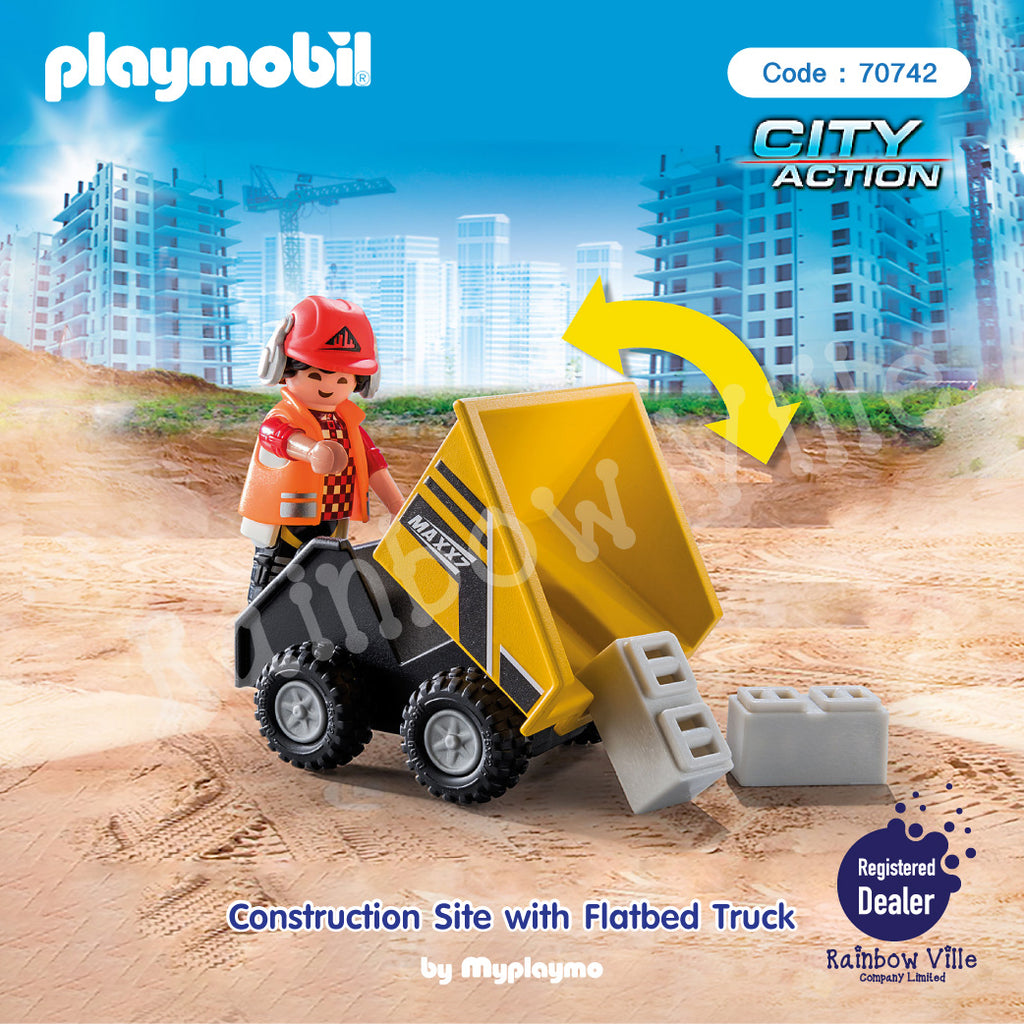 70742-City Action-Construction Site with Flatbed Truck