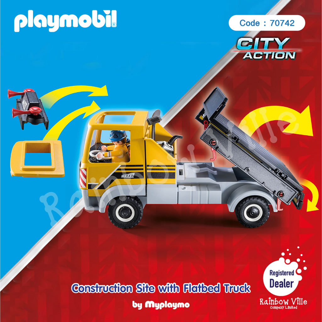 70742-City Action-Construction Site with Flatbed Truck