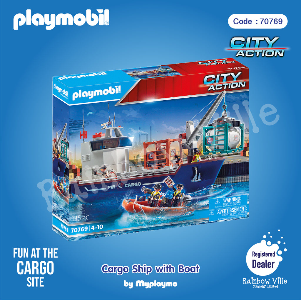 70769-City Action-Cargo Ship with Boat