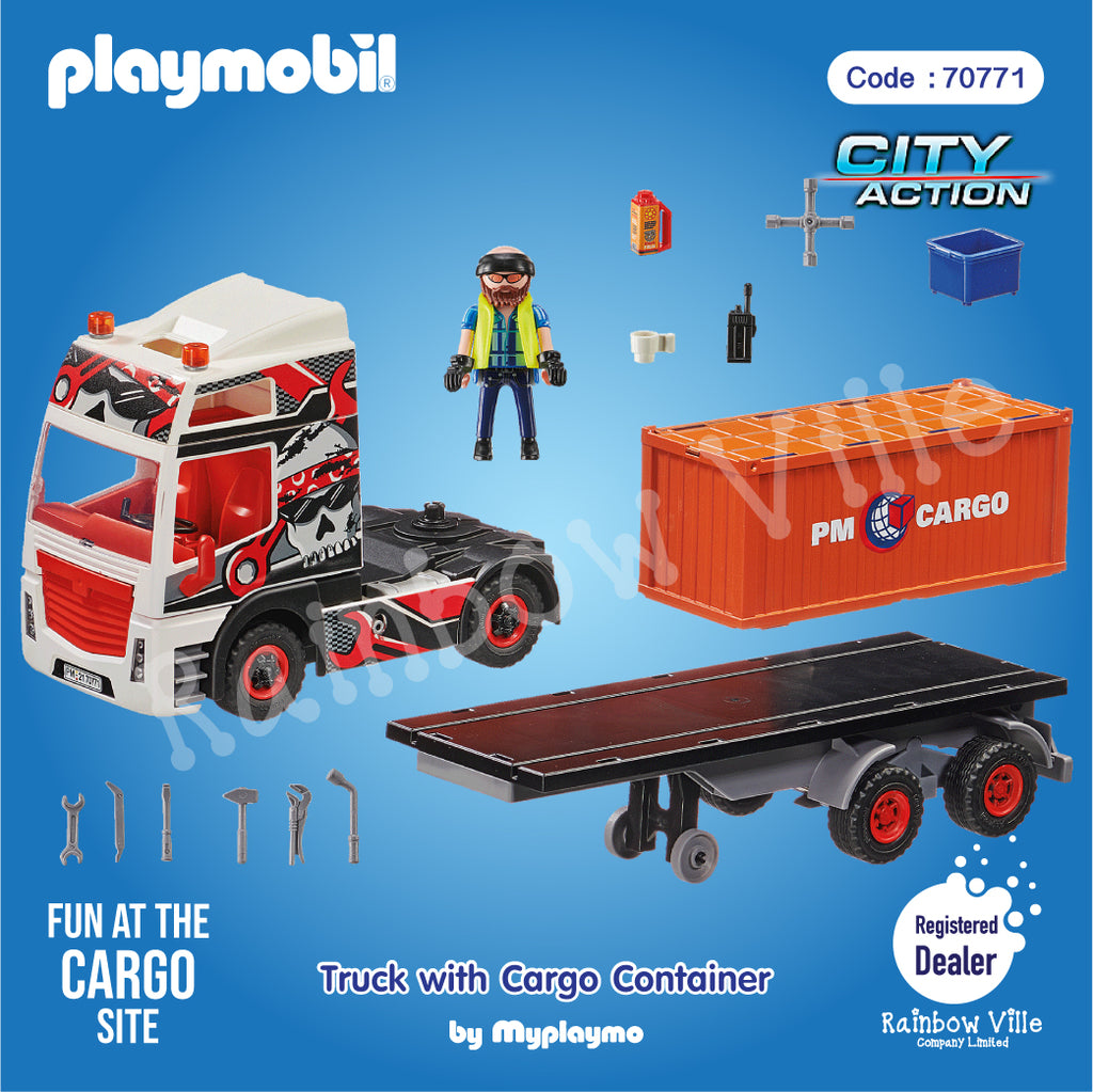 70771-City Action-Truck with Cargo Container
