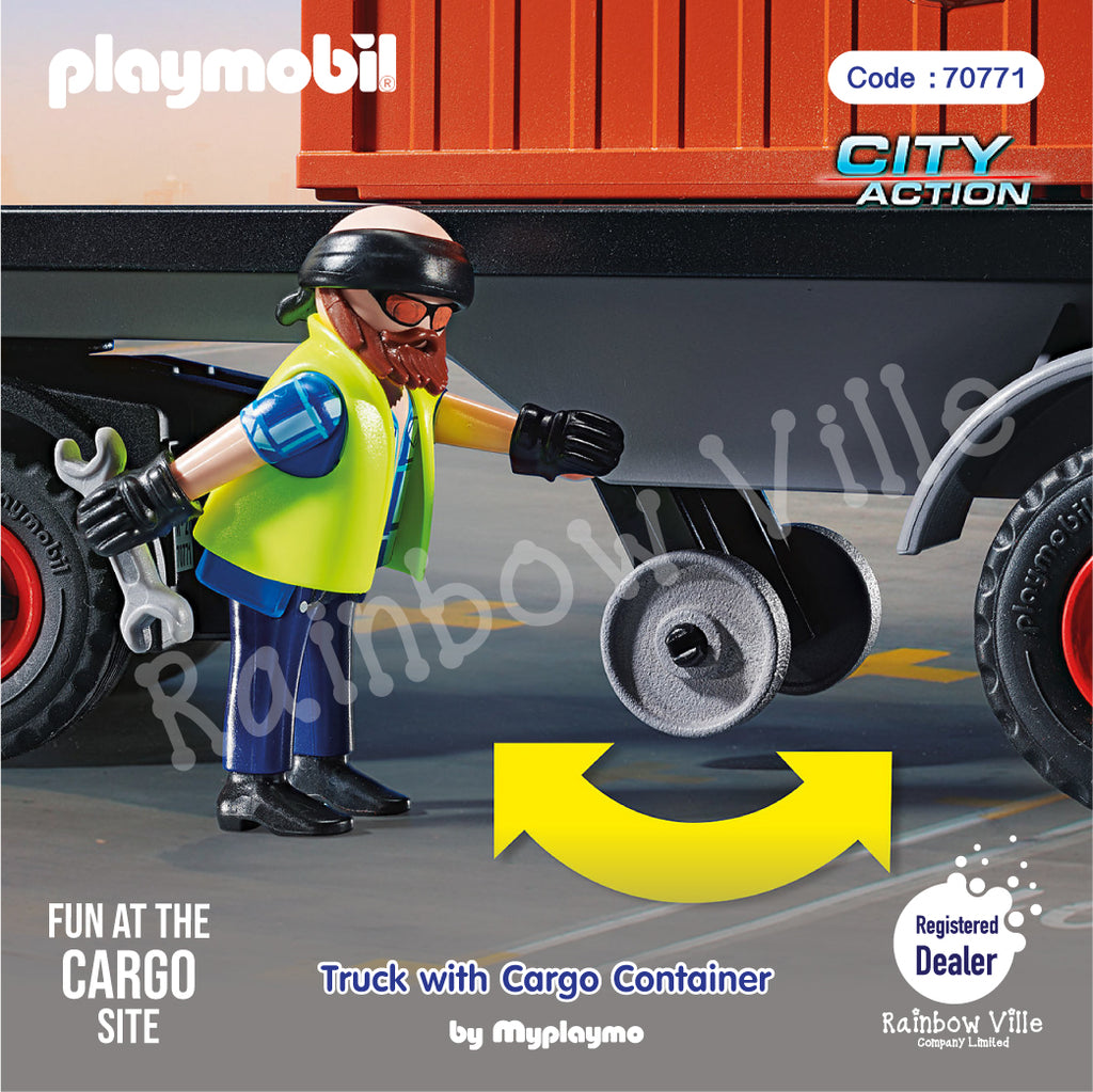 70771-City Action-Truck with Cargo Container