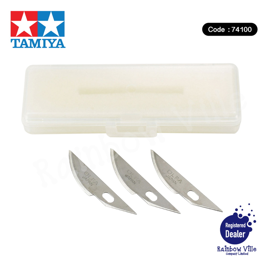 74100-Tamiya's Tools-Modeler's Knife PRO Spare blade (curved blade) 3 pieces