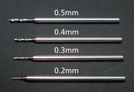 74113-Tamiya's Tools-Precision drill blade 0.2 mm (shaft diameter 1.0 mm)