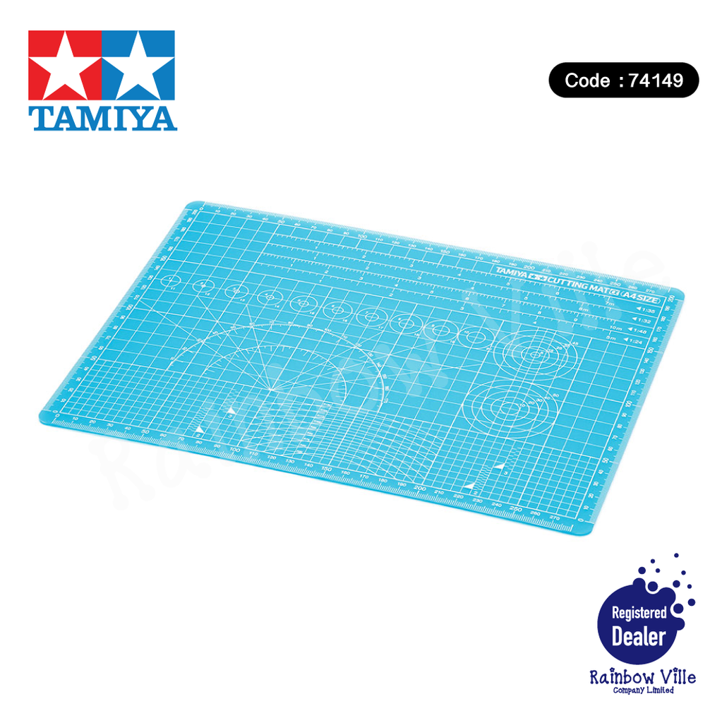 74149-Tamiya's Tools-Cutting mat α (A4 size / blue)