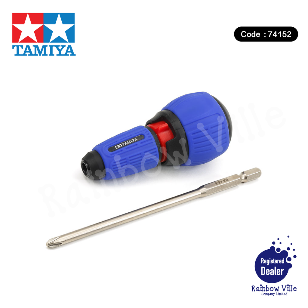 74152-Tamiya's Tools-Ratchet Driver PRO (with Plus Bit L)