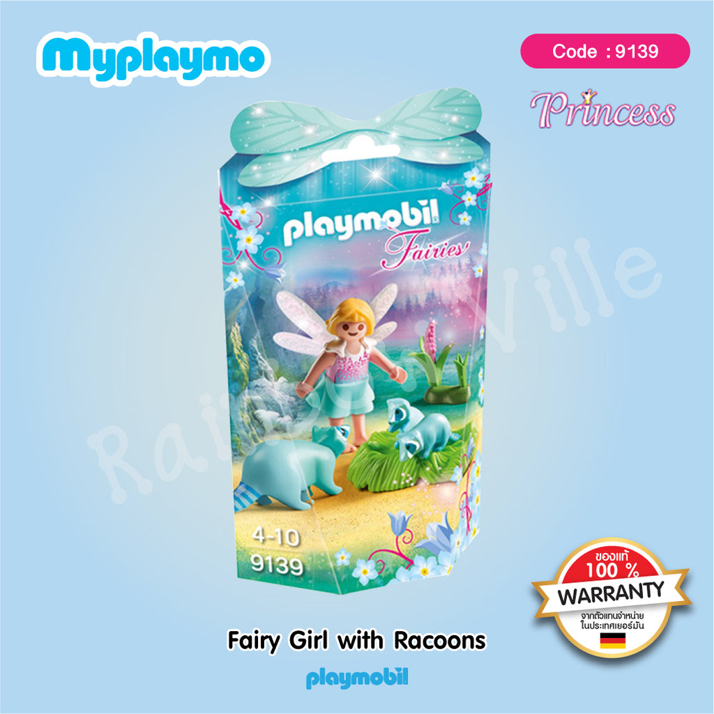 9139-Fairy-Collectable Fairy Girl with Racoons