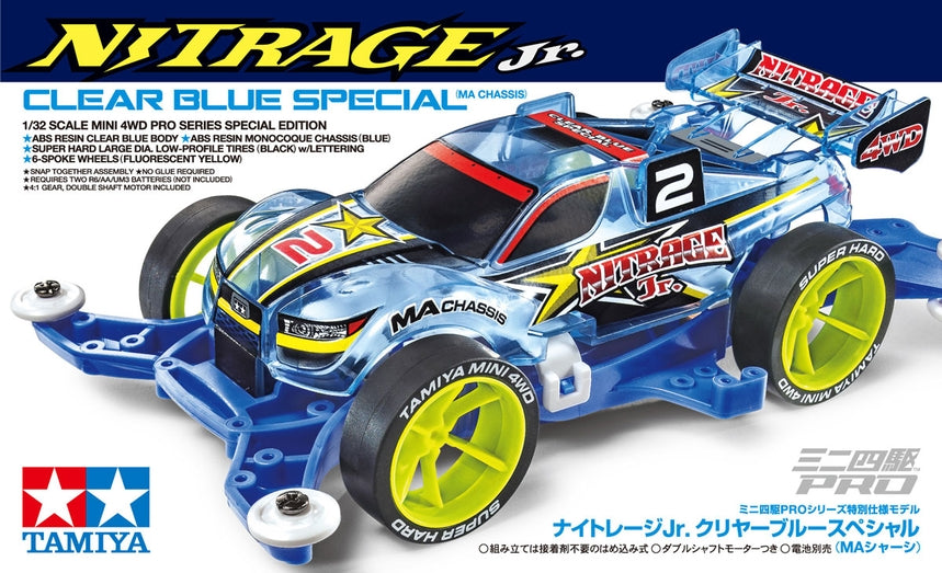 95398-Mini4WD-Jr Nitrage Clear Blue Special (Midship Aero-MA Chassis)