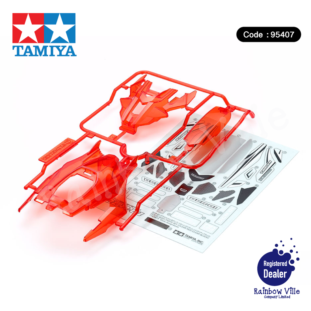 95407-TunedUp4WD-DCR-01 (Decross-01) Body Parts Set (Clear Red)