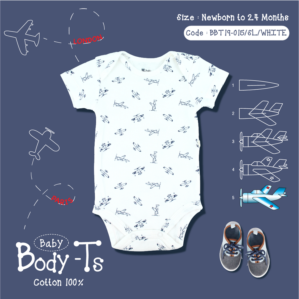 Baby Body-T's (Short Sleeve-Airplane)-015