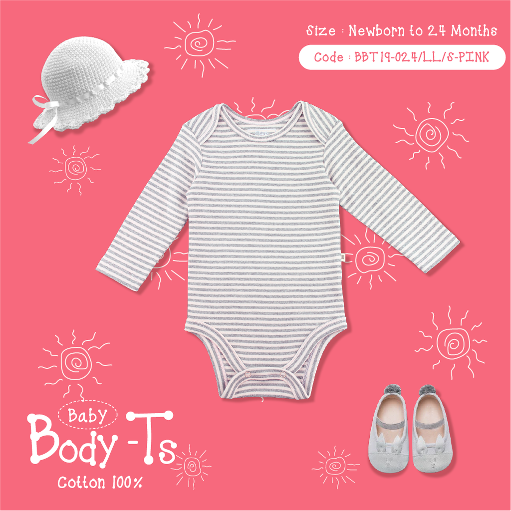 Baby Body-T's (Long Sleeve-Stripe)-024