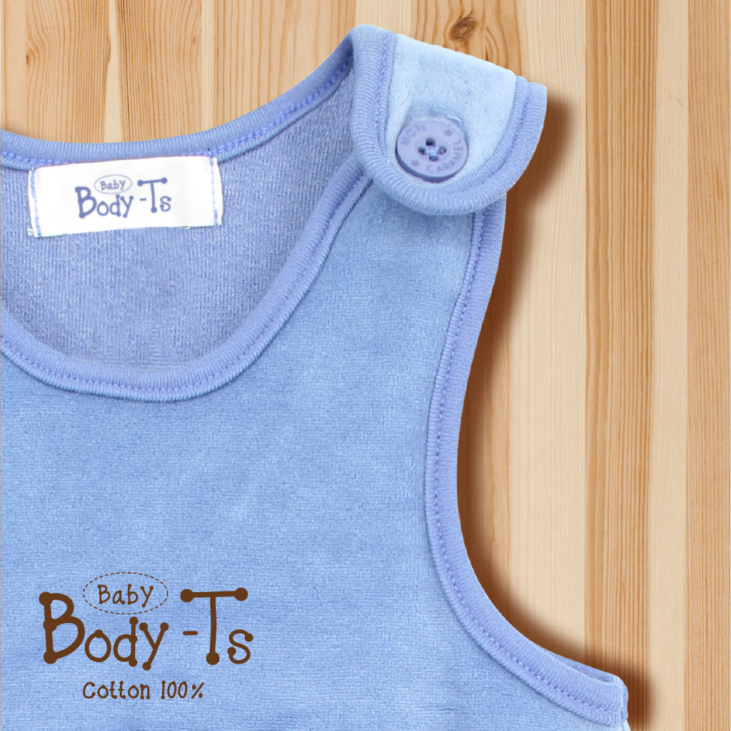 Baby Body-T's (Short Sleeves Romper/Blue)-026
