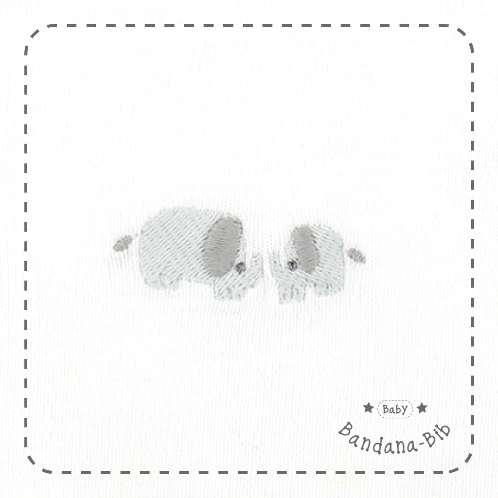Baby Bibs (Elephant/White)-005