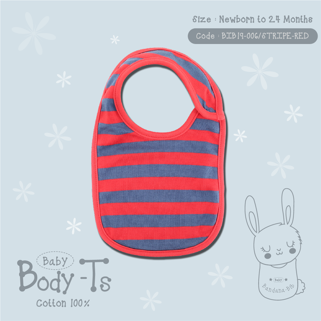 Baby Bibs (Stripes/Red)-006
