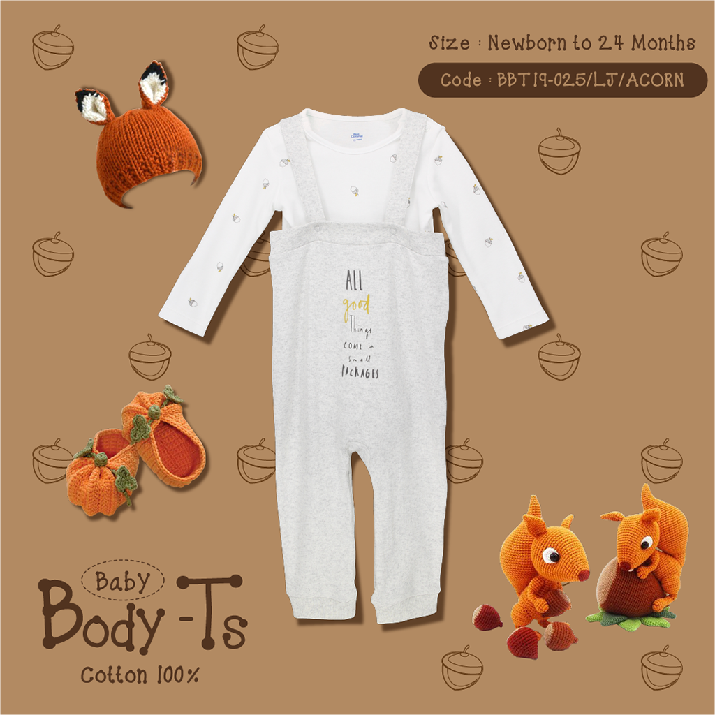 Baby Body-T's (Long Sleeve/Jumpsuit/Set-Acorn)-025
