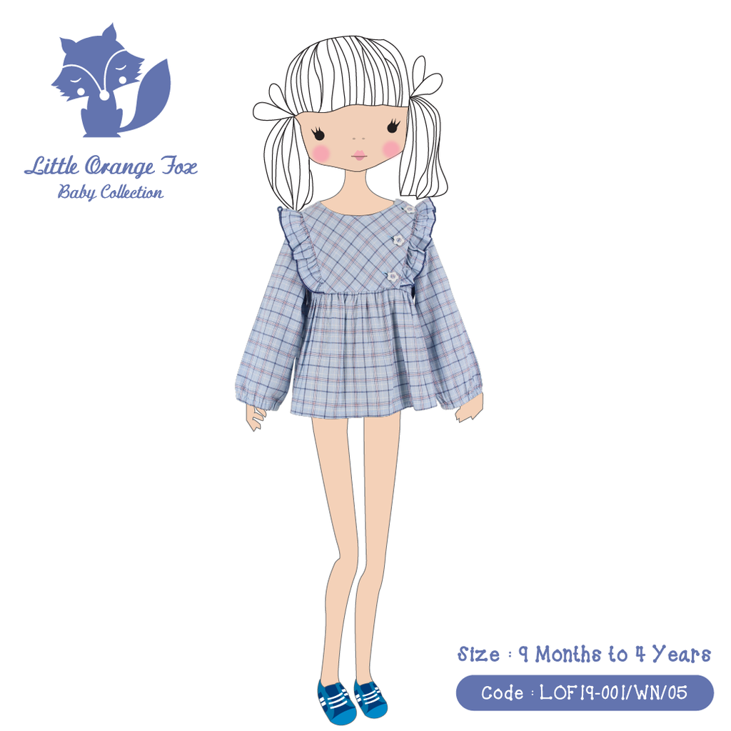LOF#001 (Girl Petite Blouse : Blue/Red Scotch)-005